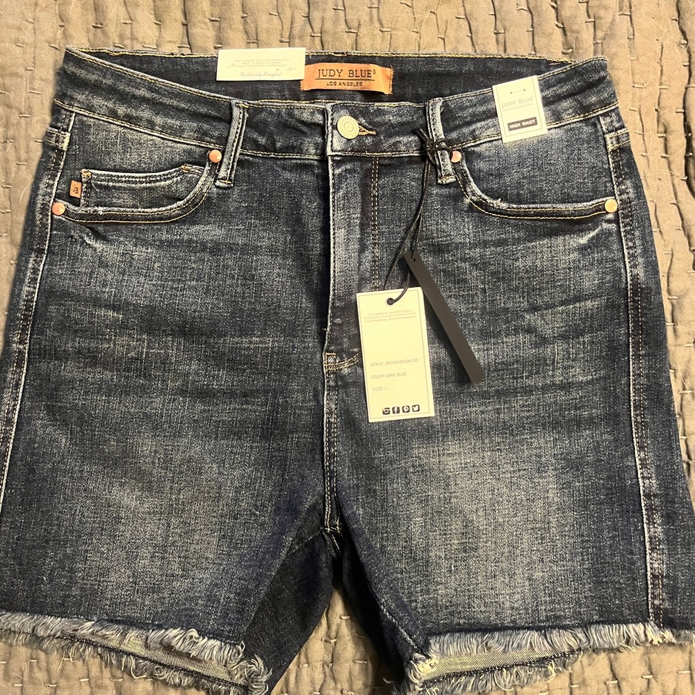 Judy Blue Dark Wash Denim Shorts